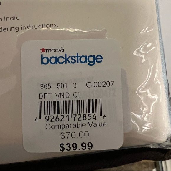 New blue and white striped king size sheets in package - Picture 3 of 3